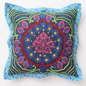 Set of 3 Anthropologie Wildfield Euro pillow shams